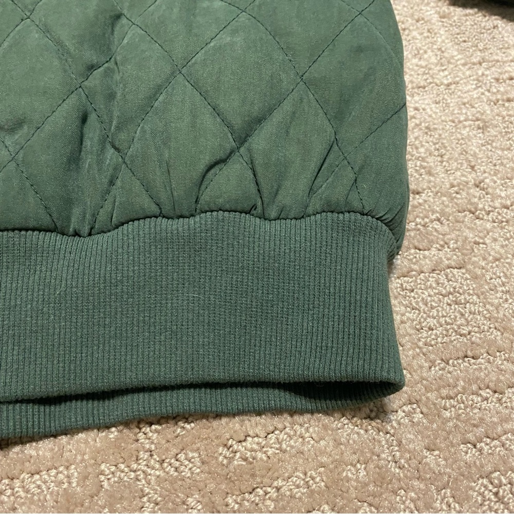 {Sage The Label} Green Quilted Bomber Jacket ~ Size XS - Picture 10 of 16